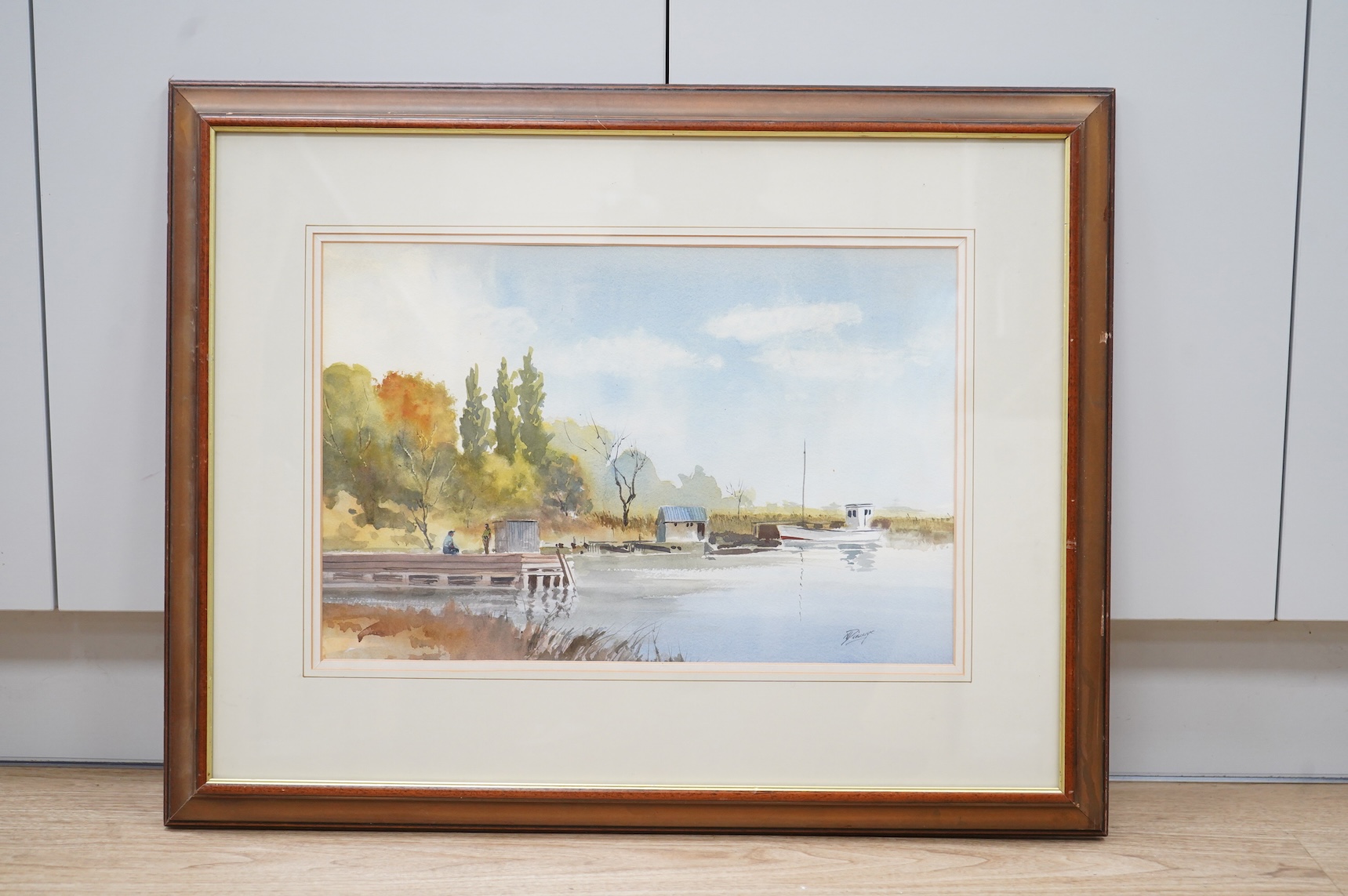 Norman Dinnage (b.1928), ‘Chesapeake Bay’, signed, watercolour, details verso, 32 x 48cm